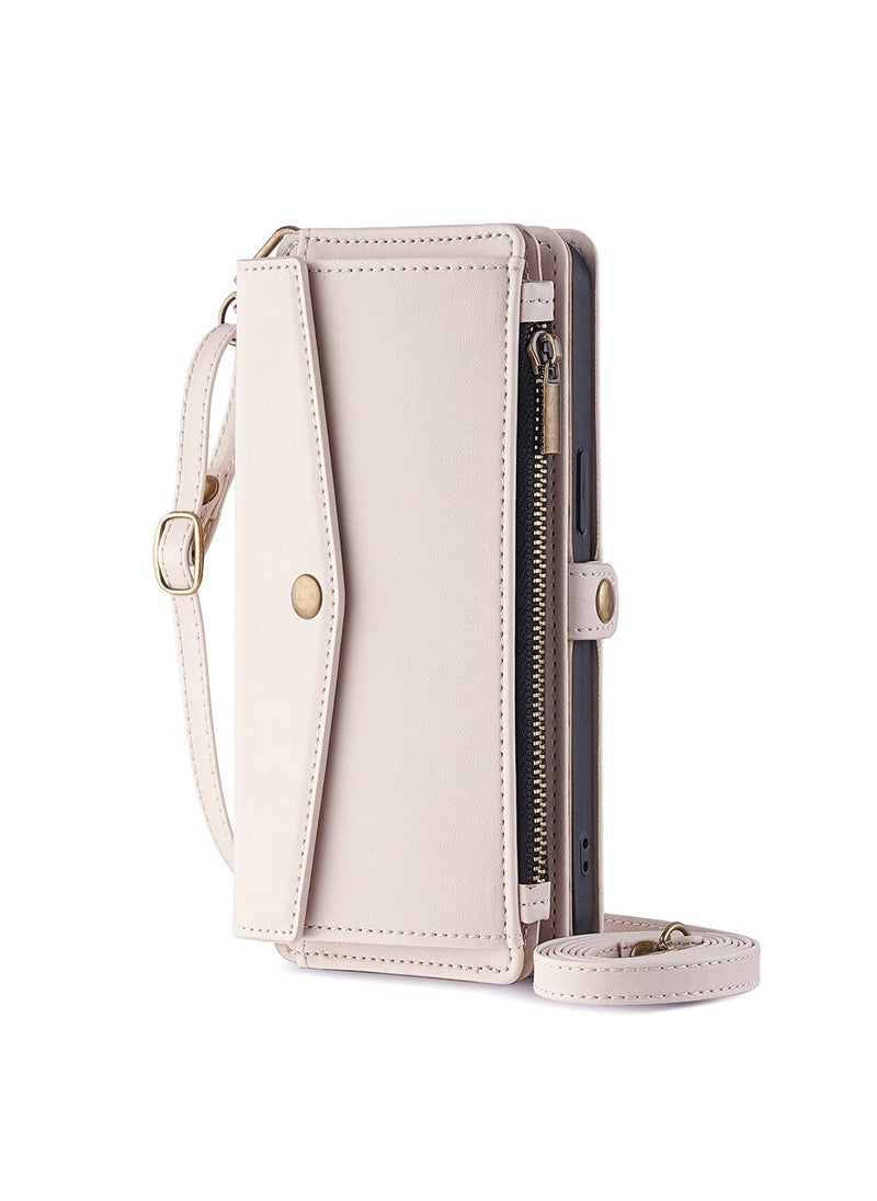 General - Suitable for Apple cross-body shoulder strap leather case, iPhone 16 Pro Max/16 Pro/16 Plus/16 multi-function phone case, card wallet, mobile phone case - Image 1