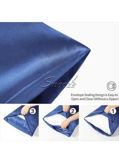 snooze Snooze, Satin Pillowcase for Hair and Skin, 48*70 cm, blue  - Image 2