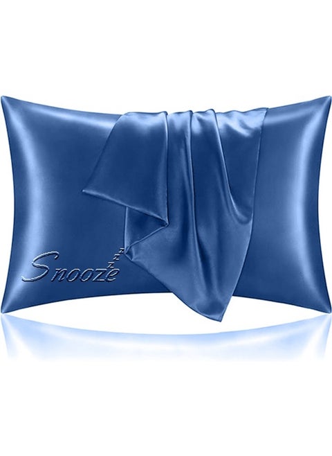 Snooze, Satin Pillowcase for Hair and Skin, 48*70 cm, blue