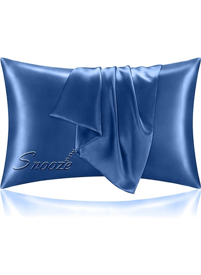 snooze Snooze, Satin Pillowcase for Hair and Skin, 48*70 cm, blue  - Image 1