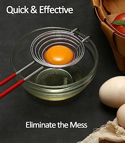 Ytuomzi Egg Separator Egg Yolk White Separator Stainless Steel Egg White Yolk Sifting Filter Egg Divider Kitchen Tool for Baking/Cooking - Image 4