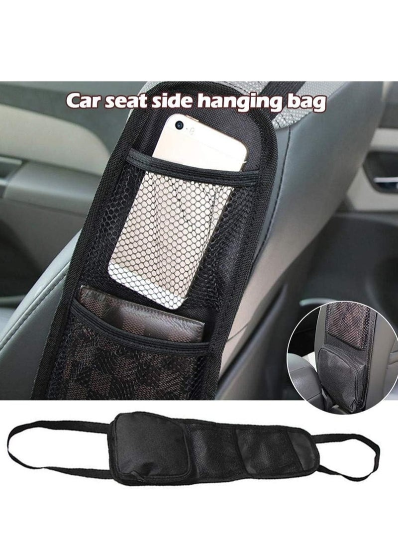 سبا لوكستيك مقعد السيارة الجانب المنظم, مقعد السيارات تخزين حقيبة معلقة, متعددة جيب حامل المشروبات, شبكة جيب مقعد السيارة حامل الهاتف للسيارات / الشاحنة (أسود) - Image 5