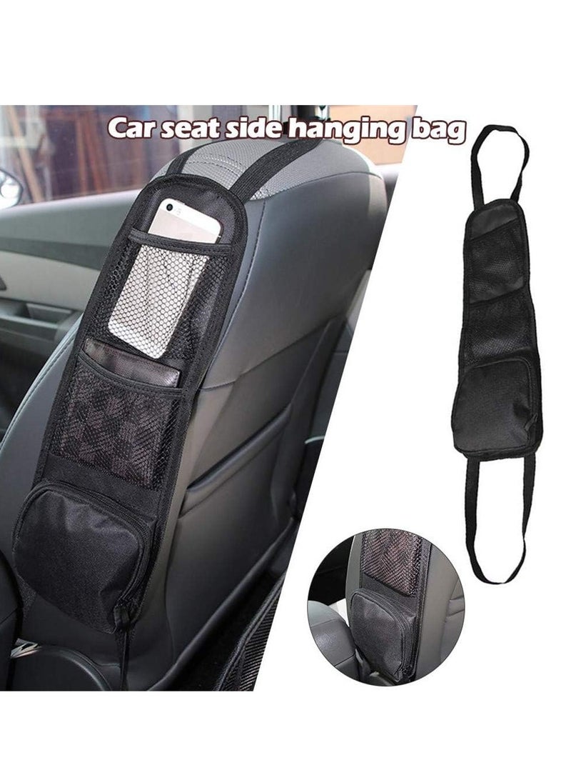 سبا لوكستيك مقعد السيارة الجانب المنظم, مقعد السيارات تخزين حقيبة معلقة, متعددة جيب حامل المشروبات, شبكة جيب مقعد السيارة حامل الهاتف للسيارات / الشاحنة (أسود) - Image 2