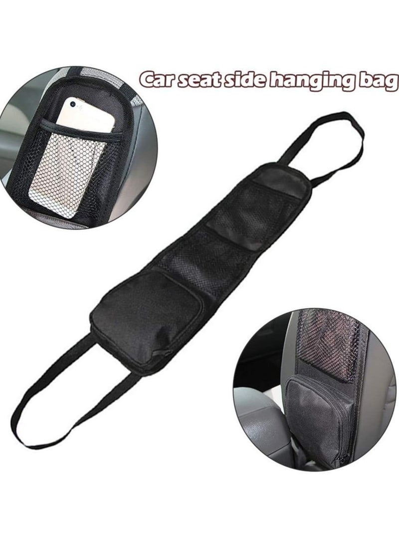 سبا لوكستيك مقعد السيارة الجانب المنظم, مقعد السيارات تخزين حقيبة معلقة, متعددة جيب حامل المشروبات, شبكة جيب مقعد السيارة حامل الهاتف للسيارات / الشاحنة (أسود) - Image 3