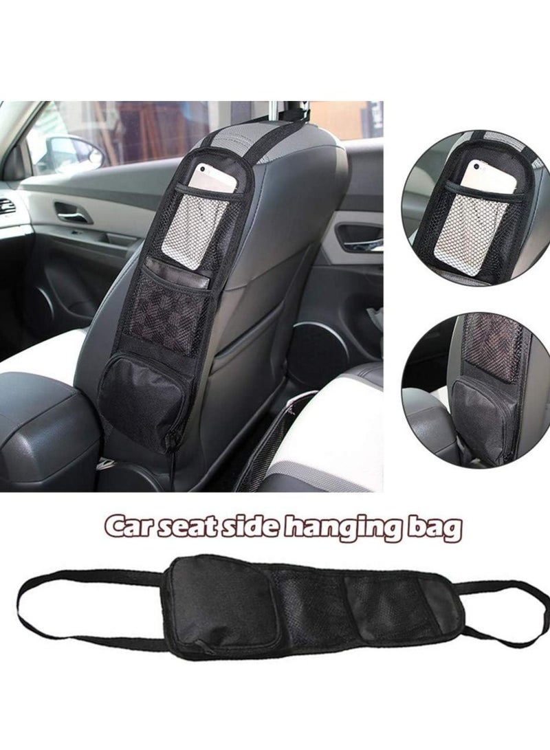 سبا لوكستيك مقعد السيارة الجانب المنظم, مقعد السيارات تخزين حقيبة معلقة, متعددة جيب حامل المشروبات, شبكة جيب مقعد السيارة حامل الهاتف للسيارات / الشاحنة (أسود) - Image 4