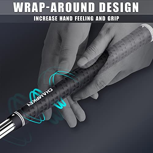 CHAMPKEY WRAP-Y Rubber Golf Grips 13 Pack Come with All Repair Kits - High Feedback and Traction Golf Club Grips(Standard, Black) - Image 5
