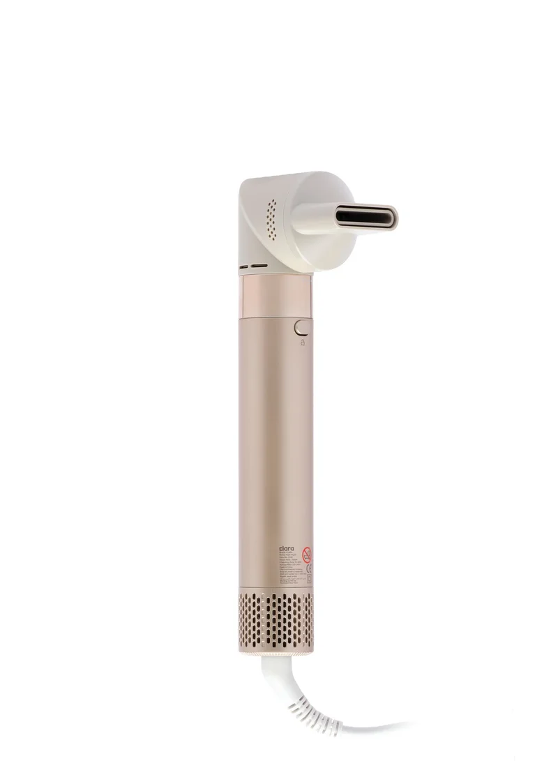 Clara  Multi Styler for All Hair Types – 6-in-1 Styling Tool with Auto-Wrap Curlers, Blow Dryer, Round & Oval Brush – 1500W Ionic Hair Styler for Frizz-Free Waves & Salon Blowouts, Silver/Beige Rose Gold for Women | Best Price UAE
