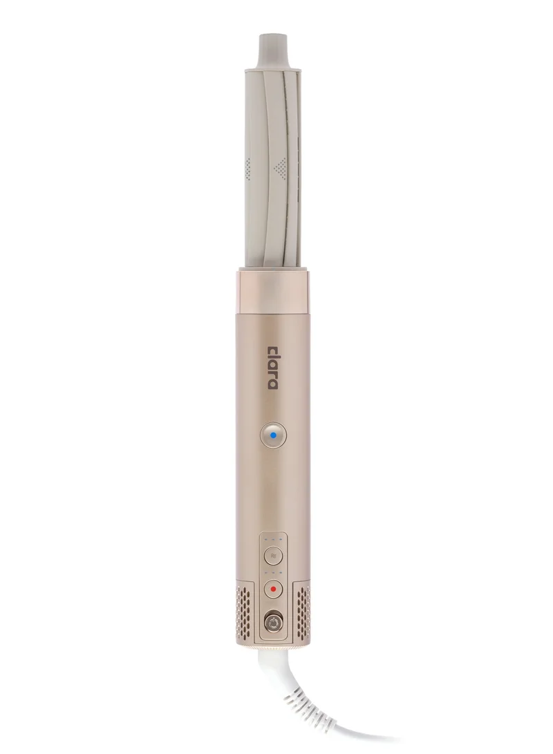 Clara  Multi Styler for All Hair Types – 6-in-1 Styling Tool with Auto-Wrap Curlers, Blow Dryer, Round & Oval Brush – 1500W Ionic Hair Styler for Frizz-Free Waves & Salon Blowouts, Silver/Beige Rose Gold for Women | Best Price UAE