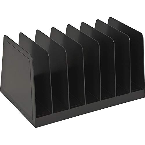 Manaloom Desktop File Organizer, Mail Organizer, 7 Compartments Office File Sorter, for Easy access to your files, Invoices, Letters and more - 4.5" Height x 8.8" Width x 5.5" Depth - Black, Eco-Friendly - Image 1