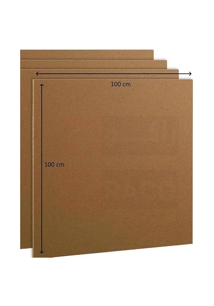 اي ار اس لوح MDF من ARS - 100 × 100 سم، سمك 6 مم، ألواح خشبية هندسية ناعمة للأعمال اليدوية، والطلاء، والقطع بالليزر، والنجارة - Image 1