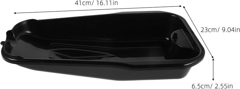 Waste Oil Drain Pan for Cars and Motorcycles - 2.5L Engine Oil Collection Pan with Groove and Spout for Auto Repair, Home Garage, Routine Maintenance - Image 2