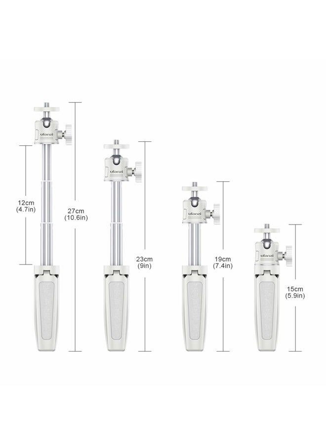 YILIWIT حامل ثلاثي صغير محمول، لهواتف آيفون/سامسونج/جوجل، مشبك/كاميرا أكشن، خفيف الوزن، حامل سفر أبيض، حامل ثلاثي صغير لكاميرا الفلوغ 1/4" برغي، ملحقات تصوير الفوتوغرافيا - Image 2