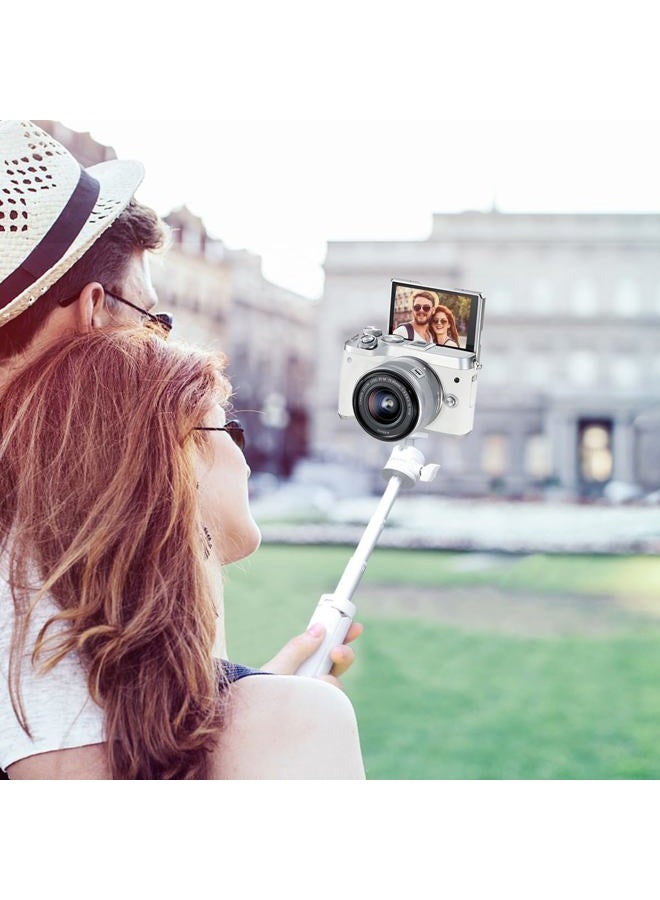 YILIWIT حامل ثلاثي صغير محمول، لهواتف آيفون/سامسونج/جوجل، مشبك/كاميرا أكشن، خفيف الوزن، حامل سفر أبيض، حامل ثلاثي صغير لكاميرا الفلوغ 1/4" برغي، ملحقات تصوير الفوتوغرافيا - Image 4