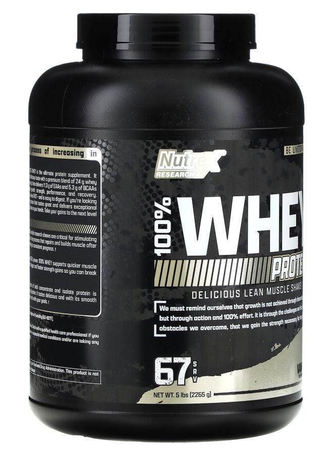 Nutrex Research بروتين مصل اللبن 100% فانيليا 5 رطل (2265 جرام) - Image 2