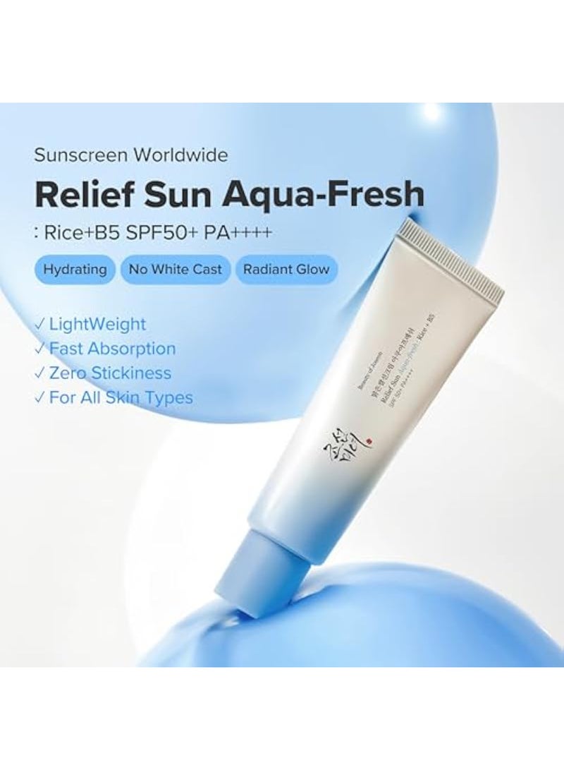 بيوتي اوف جوسون عبوة من 2 ريليف صن أكوا فريش (أرز + B5) (SPF50+ PA++++) - Image 2