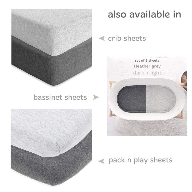 Cuddly Cubs Changing Pad Covers â€“ 2 Pack â€“ Snuggly Soft Plush Cotton Changing Table Covers for Boy, Girl â€“ Fits Perfectly on Summer Infant and Other 16 x 32 Baby Changing Table Pads â€“ Heather Grey - Image 4