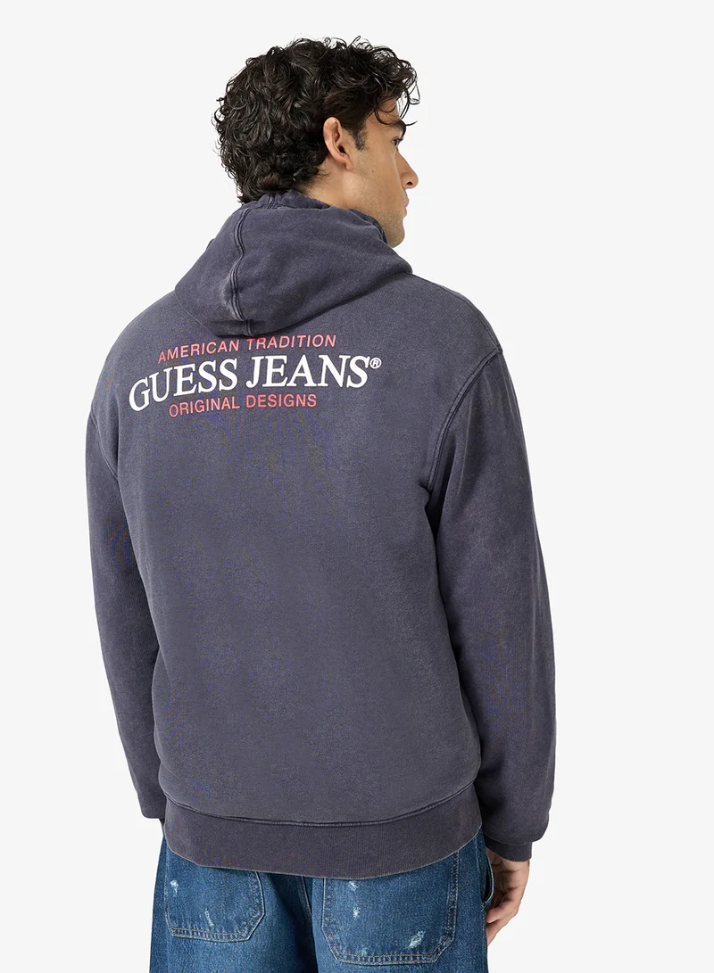 GUESS Zip Through regular Hooded Sweatshirt