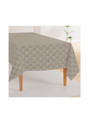 مفرش طاولة بتصميم الكتان من ديكور طاولة مطبوع عليه - غطاء طاولة أنيق للطعام والمناسبات والفعاليات - قطعة واحدة