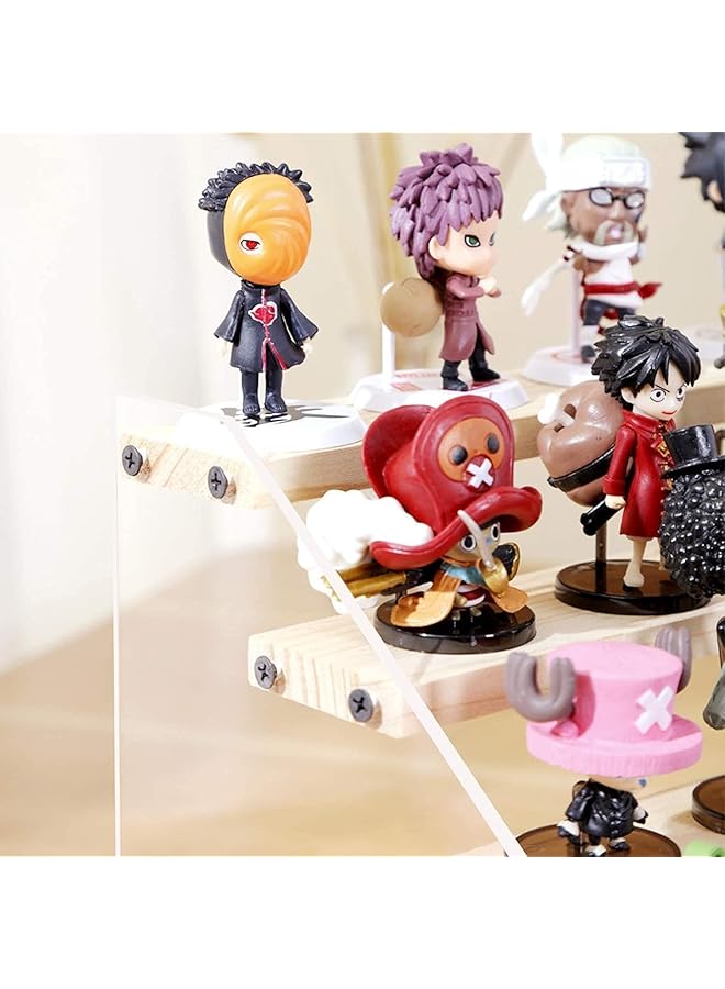 بي بي أيه حامل عرض خشبي مع 4 خطوات لعرض الرفوف الخشبية للبائعين، الكب كيك، العطور - Image 4