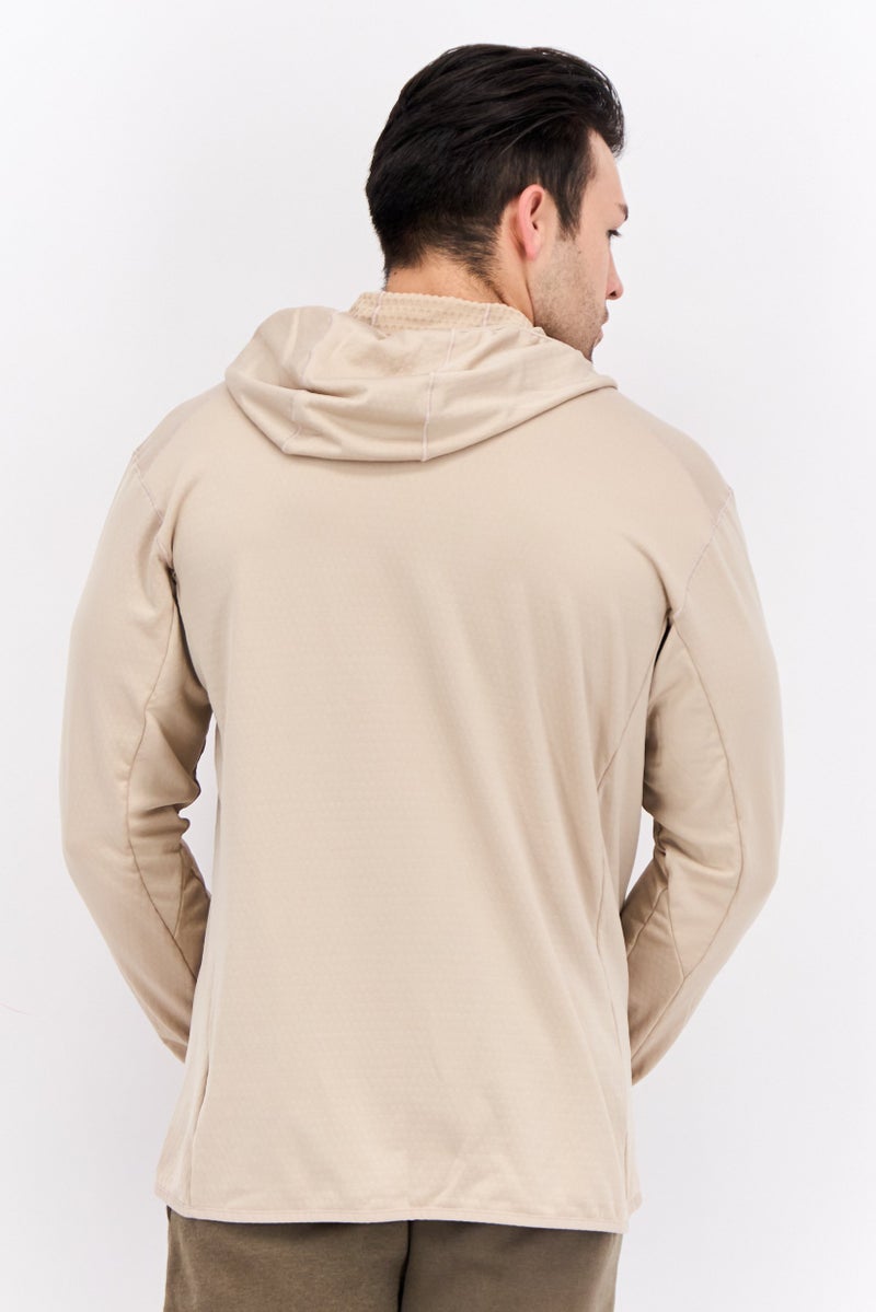 Adidas Men Sportswear Fit Long Sleeve Training Sweatshirt, Tan  - Image 3