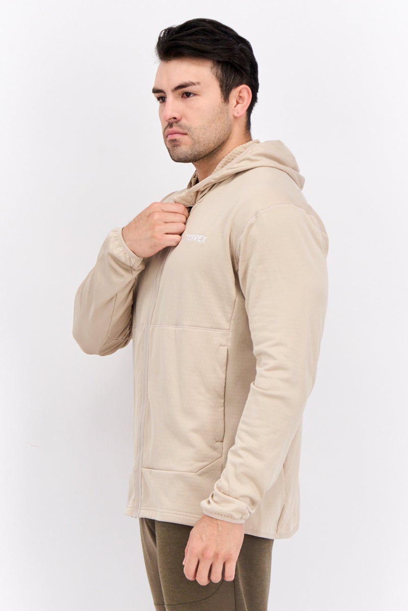 Adidas Men Sportswear Fit Long Sleeve Training Sweatshirt, Tan  - Image 4