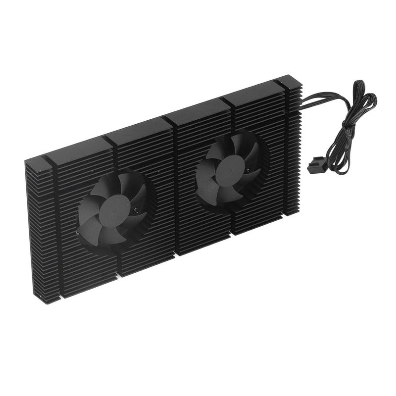 Dual PWM Fan VRAM Heatsink, Aluminum Alloy Radiator with Adjustable Speed Fans, 90x180x15mm, 2 Cooling Fans Included - Low Noise Hydraulic Bearings, Easy Installation for Graphic (0.5mm Pad 600) - Image 5