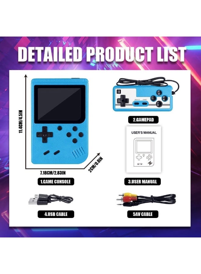 Handheld Game Console for Kids – 2 Player Gamepad with 500 Built-in Classic Games, 3.0" LCD Screen, Rechargeable Battery, TV Output Support, Portable Gaming Device for Boys & Girls (Red) - Image 4