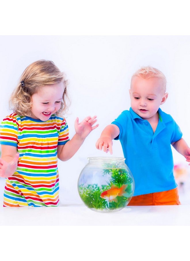 Mifoci Mifoci 3 Pcs Plastic Fish Bowls Transparent Small Plastic Fish Tank Shatterproof Fishbowl Clear Round Plastic Aquarium for Betta Fish Goldfish Candy Wedding Party Favor Desktop Decoration, 7.09 x 6.3  - Image 2