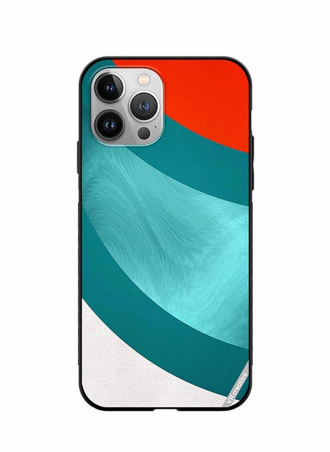 Protective Case Cover For Apple iPhone 12 Pro Abstract Layers Design Multicolour