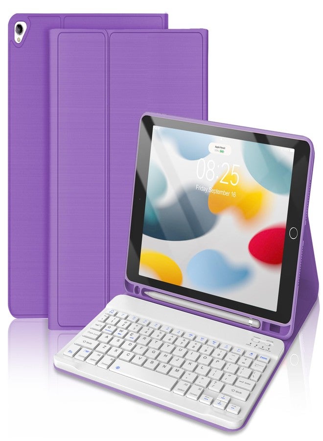 D DINGRICH Keyboard Case for iPad 9th Generation 2021 10.2 Inch, Detachable Wireless Rechargeable Keyboard for iPad 8th/7th Gen, Slim Folio Stand Cover with Pencil Holder for iPad Pro 10.5" / iPad Air 3rd Gen - Image 1