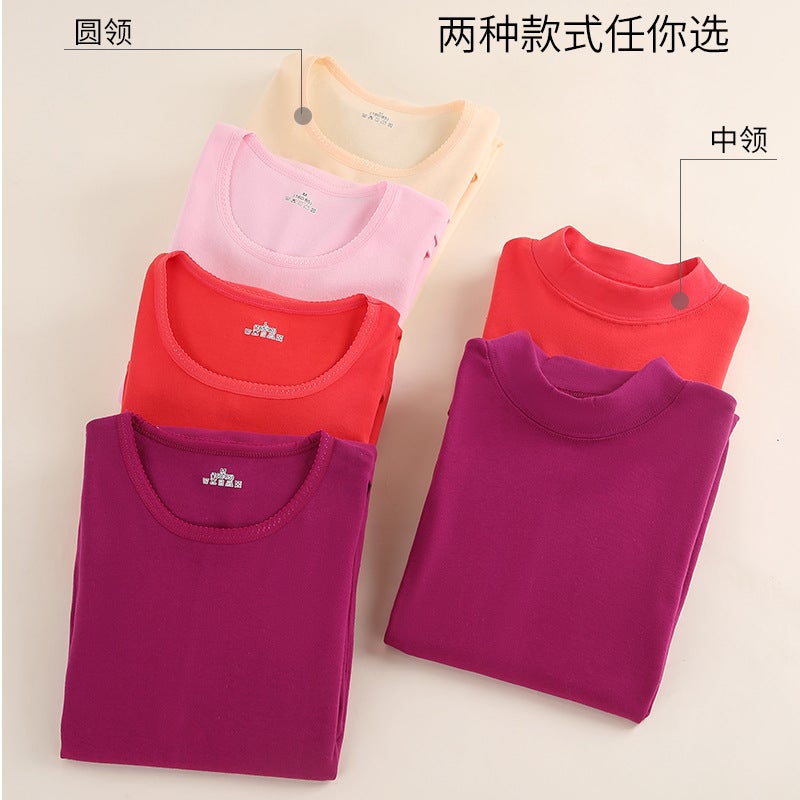 Men'S Pure Cotton Thin Long-Sleeved Autumn Clothing Basic Bottoming Shirt Thermal Intimates Single-Piece Top For Women - Image 5