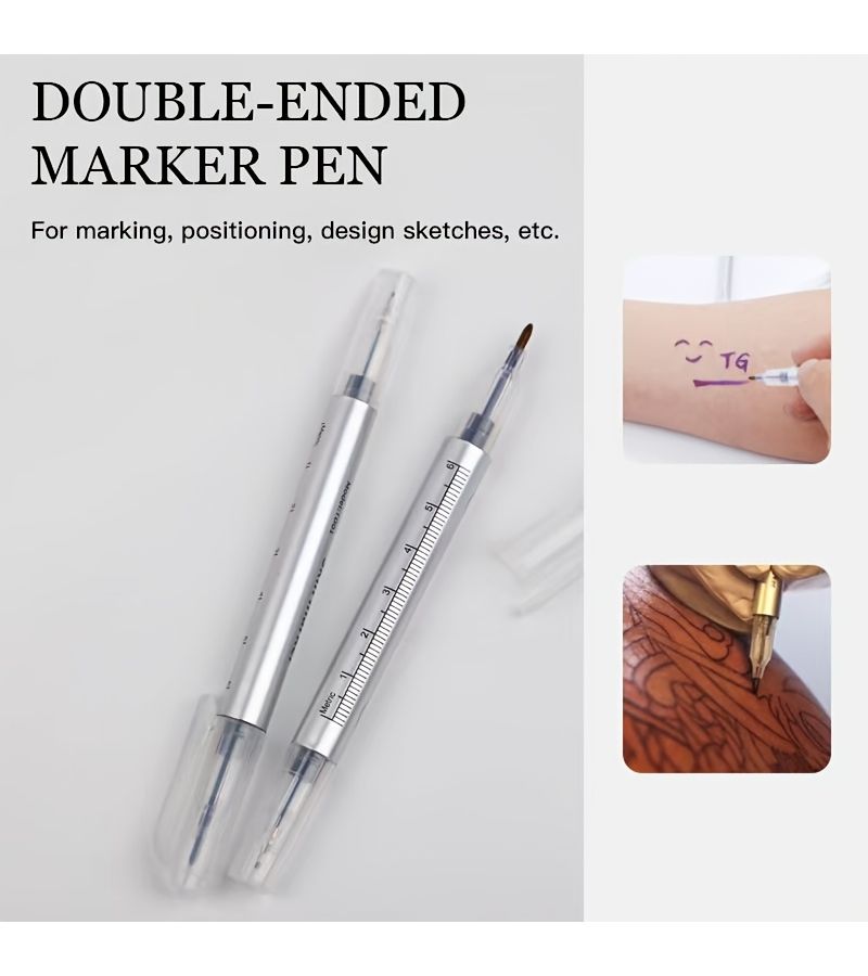 Dual Head Marker Pen For Positioning Drawing Composition 5 Pieces Individually Packaged - Image 1