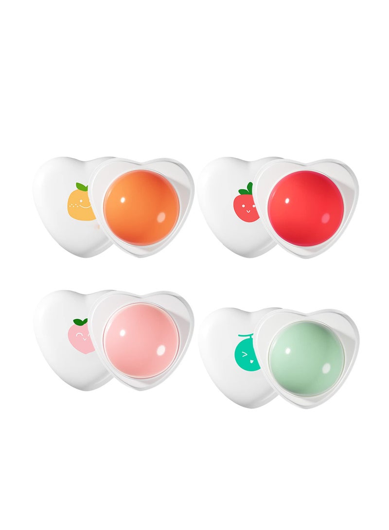 Excefore Fruit Lip Balm Set, Moisturizing Lip Care Lip Balm, Natural Organic Long Lasting Nutritious Lip Balm Lipsticks Moisturizer, Fruit Flavored Lip Balm, Citrus, Peach, Strawberry, Cantaloupe - Image 1