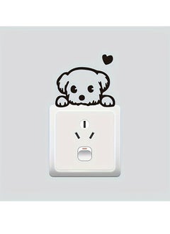 Generic 2pcs Light Switch Decals Adorable Little Dog Pet Animal Pattern Wall Sticker Decor Art Mural Baby Nursery Room  - Image 2