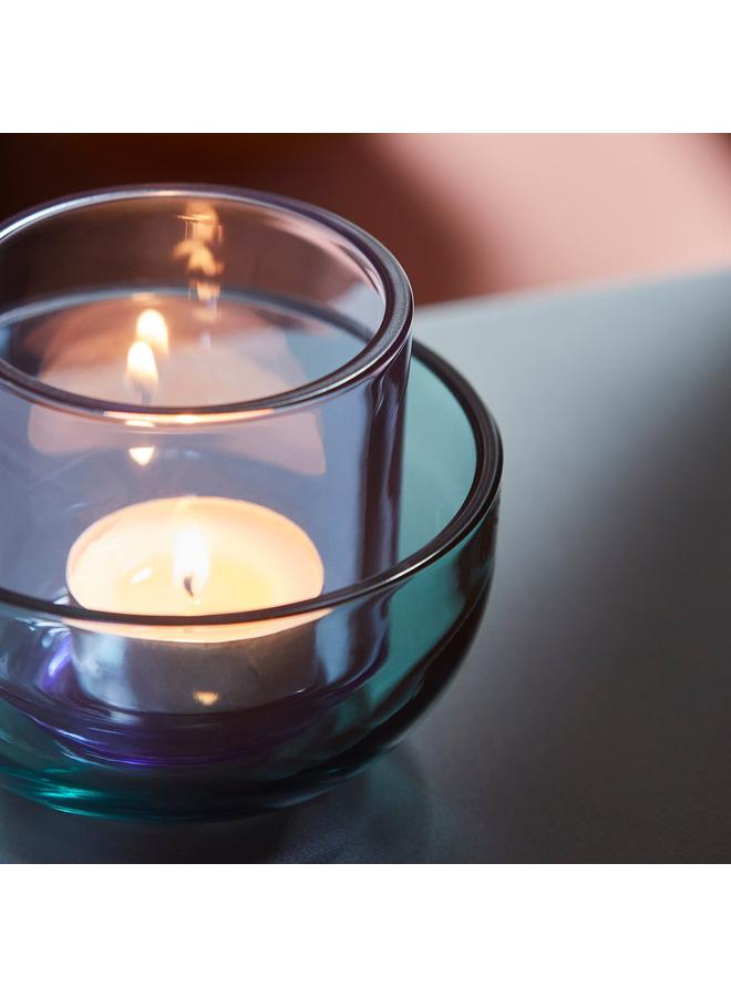 erorex Tealight Holder, Set Of 2, Blue/Lilac - Image 3