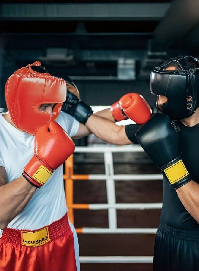 DAREU Red Boxing and MMA Headgear – Adjustable Sparring Head Protector for Men, Women, and Kids – Full Face Helmet with Cheek and Jaw Protection – Ideal for Kickboxing, Muay Thai, Taekwondo, Martial Arts Training – 1 Pack  - Image 5
