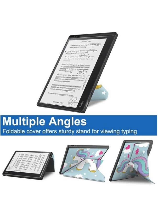 Case Compatible with Kobo Elipsa 2E 10.3 inch 2023 eReader, Multi-Angle Viewing Stand Cover with Pencil Holder, Auto Wake Sleep