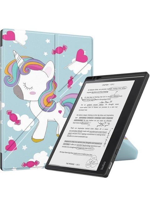 Case Compatible with Kobo Elipsa 2E 10.3 inch 2023 eReader, Multi-Angle Viewing Stand Cover with Pencil Holder, Auto Wake Sleep