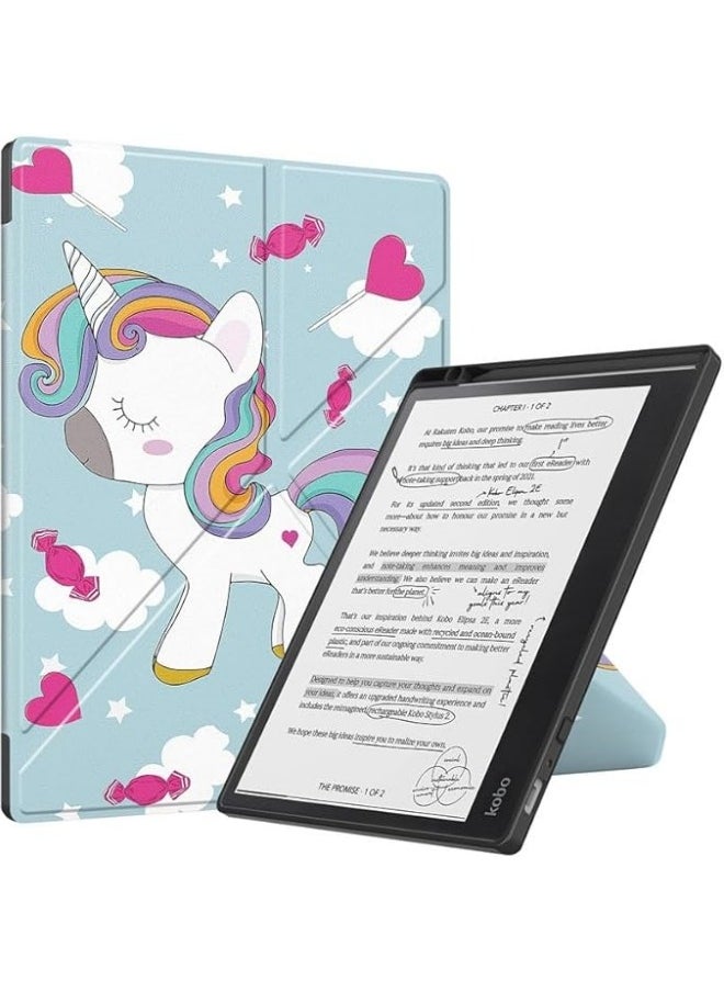 Case Compatible with Kobo Elipsa 2E 10.3 inch 2023 eReader, Multi-Angle Viewing Stand Cover with Pencil Holder, Auto Wake Sleep