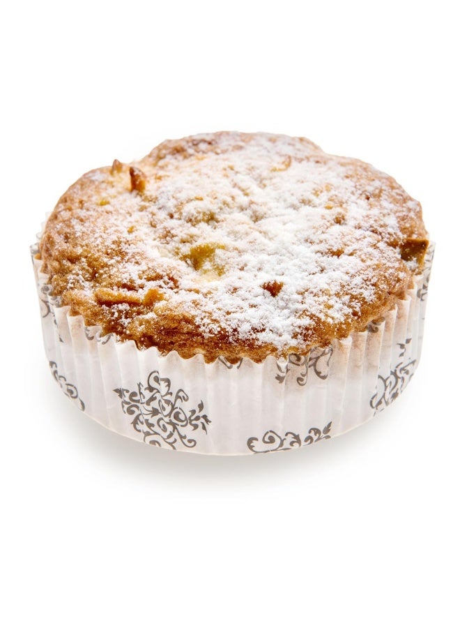Restaurantware Panificio 4 Ounce Baking Cups, 200 Ridged Cupcake Liners - Oven-Ready, Freezable, Black And White Paper Muffin Cases, Disposable, Vintage Floral, For Wedding Parties, Baby Showers - Image 2