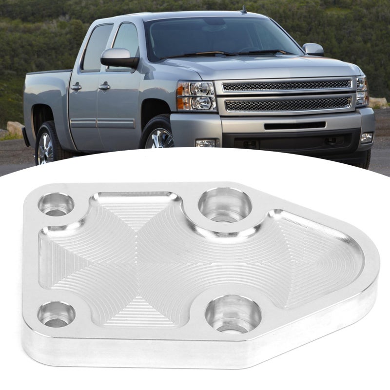 Fuel Pump Mounting Plate Kit: CNC Aluminum Plate With Gasket - High Hardness Rustproof Polished Electric Pump Conversion Kit for Chevy Small Block 283 327 350 400 Engine Maintenance - Image 3