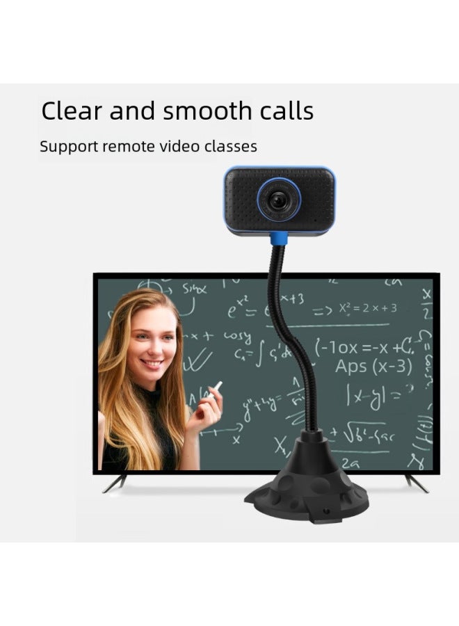 Computer Camera USB Video Teaching HD Online Class Live Conference Desktop Notebook Special Foreign Trade-Color:A8(480p Single USB Interface) With Neutral English Color Box - Image 3