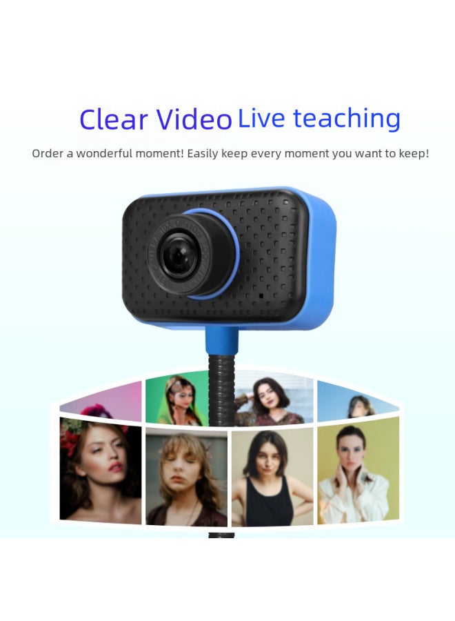 Computer Camera USB Video Teaching HD Online Class Live Conference Desktop Notebook Special Foreign Trade-Color:A8(480p Single USB Interface) With Neutral English Color Box - Image 5