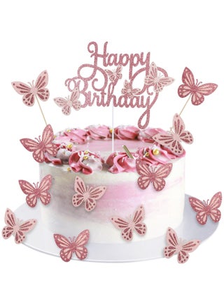 13Pcs Butterfly Themed Cake Toppers, 3D Butterfly Cakes, Double Color Butterfly Cake Toppers - Suitable for Girls Ladies Happy Birthday Cake Decorations Party Decorations - pzsku/ZC22B58D00B30EBCD6315Z/45/_/1734918646/9b32bb1b-7e09-47c0-ba0d-1dbbb6117ca4