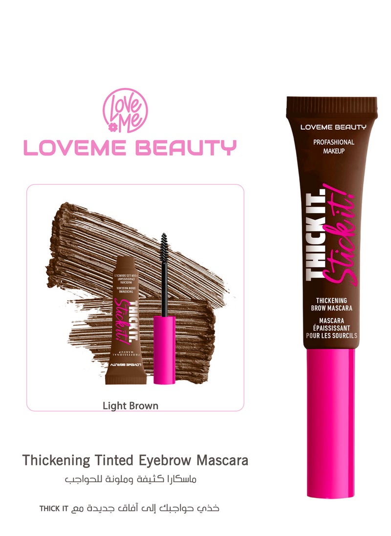 LOVEME BEAUTY Professional Makeup Thick It Stick Eyebrow Mascara (Brown) 