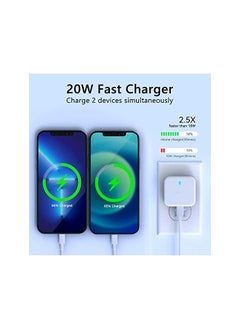 MiOne USB C Charger Block, 2-Ports [USB-C + USB] Charging Station, QC PD3.0 GaN Fast Charging Block, Type C Power Adapter for iPad Pro/iPhone/Samsung Note/Galaxy (Not with Cable)  - Image 5
