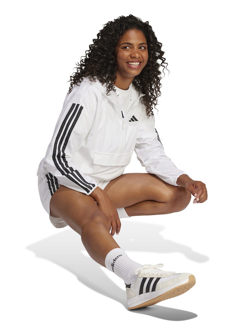 Adidas Essential 3 Stripe Lifestyle Woven Windbreaker  - Image 5