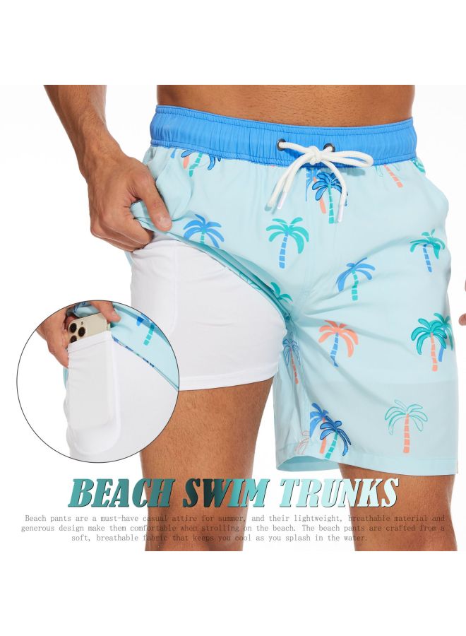 Men's Fashion Holiday Beach Shorts,Large Size Four Corner Milk Silk Interior - Image 1
