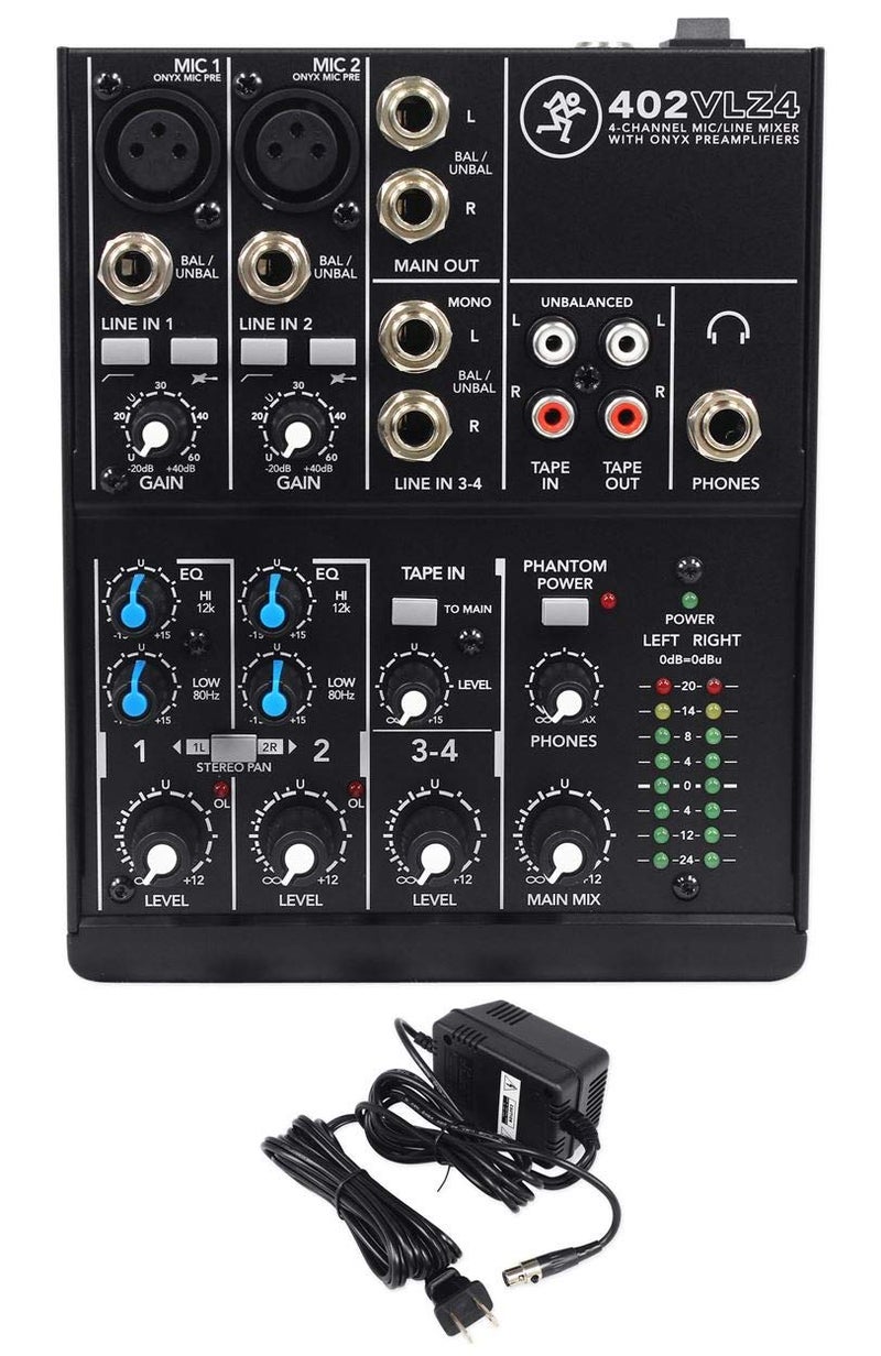 Mackie 402VLZ4 4channel Ultra Compact Mixer with High Quality Onyx Preamps