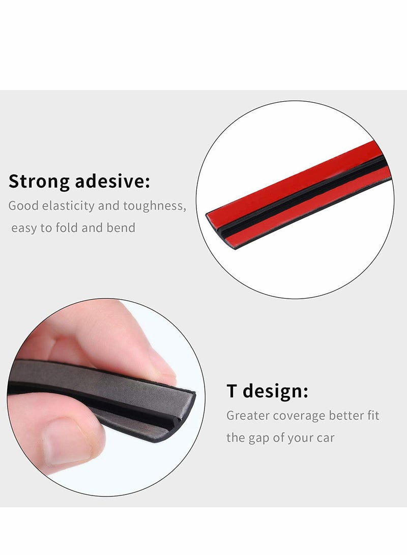 SYOSI Car Sealing Strip of Windshield Weather Rubber Sealing Car Front Windshield Strip T Shape Sealing Strip Automotive Door Sealing Strip for Car Truck Door Window Decor  19 Feet - Image 3